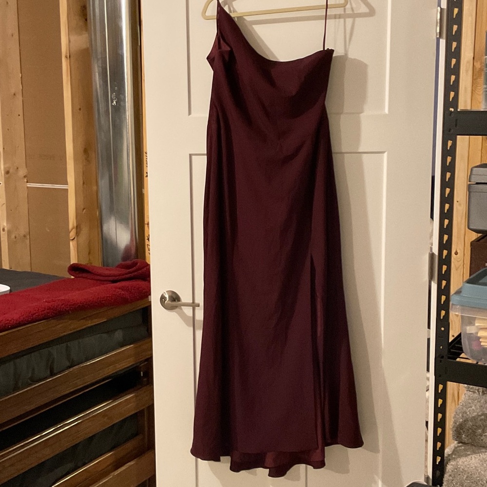 Amsale Bridesmaid Dress Sloan in Ruby